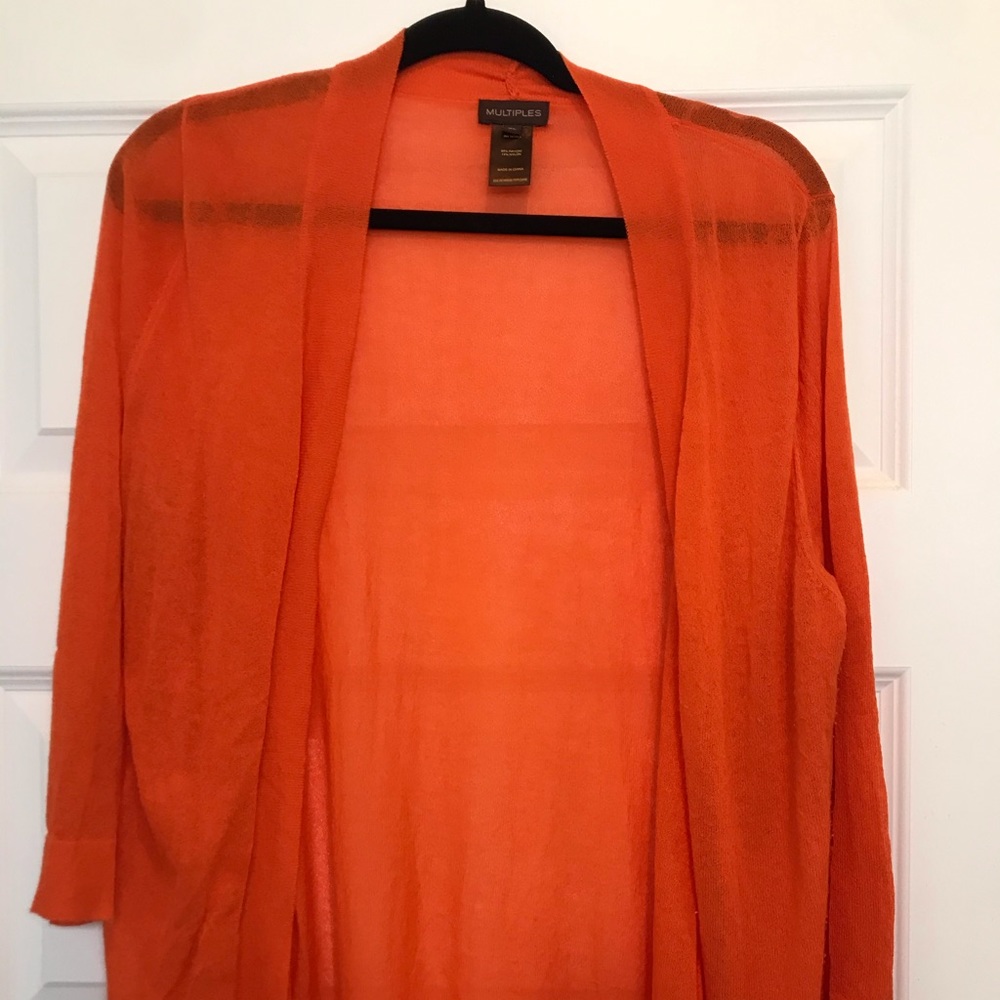 Lightweight cardigan orange siZE xl